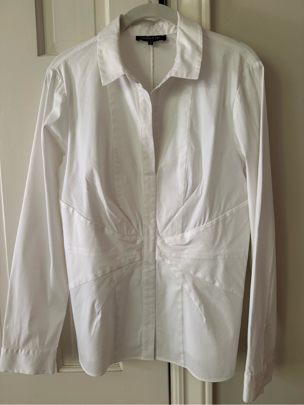 White Fitted Shirt - Lafayette 148 New York